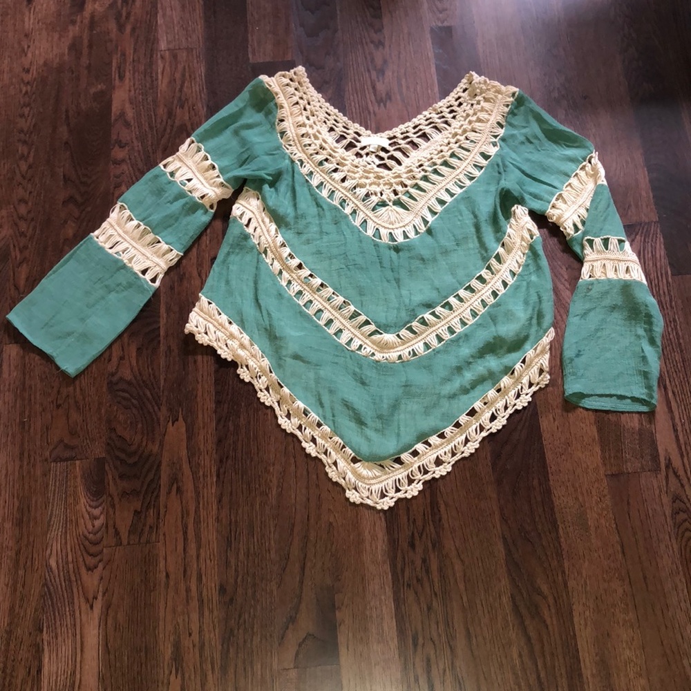 Umgee Gauze & Crochet Top!